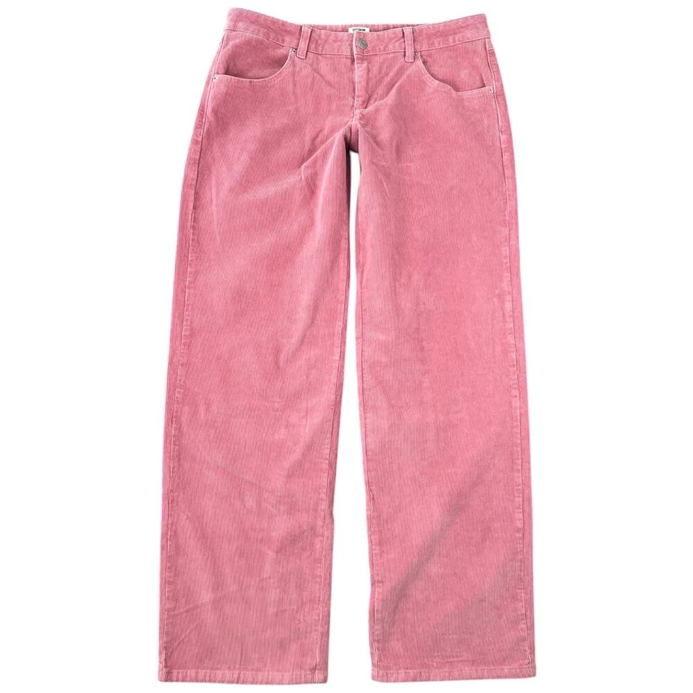 Cotton On Pink Corduroy Straight Leg Pants Low Rise Y2K NWT Size 8